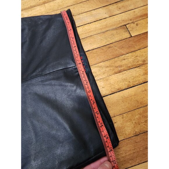 Ralph Lauren Genuine Leather Boot Cut Pants Vtg 90s Y2K RRL Fall Fashion Moto - Picture 6 of 16